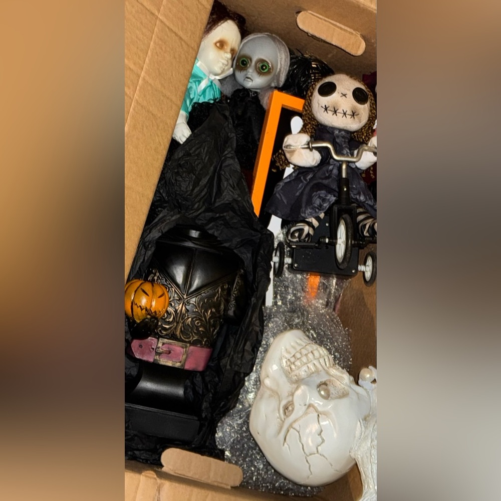 Halloween Decorations lot includes creepy dolls & much more! Brand new